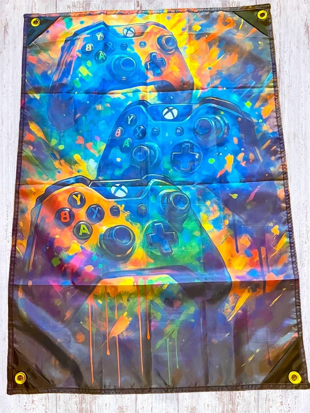 2 NEW Ejovpie Basketball & Gaming Graffiti Wall Flags